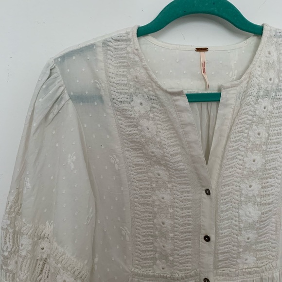 free people june bug maxi blouse